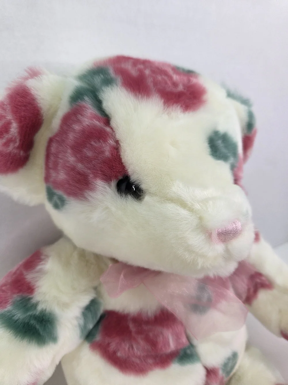 Vintage Mary Meyer Plush Teddy Bear Rosalyn White Pink Roses MINT CONDITION